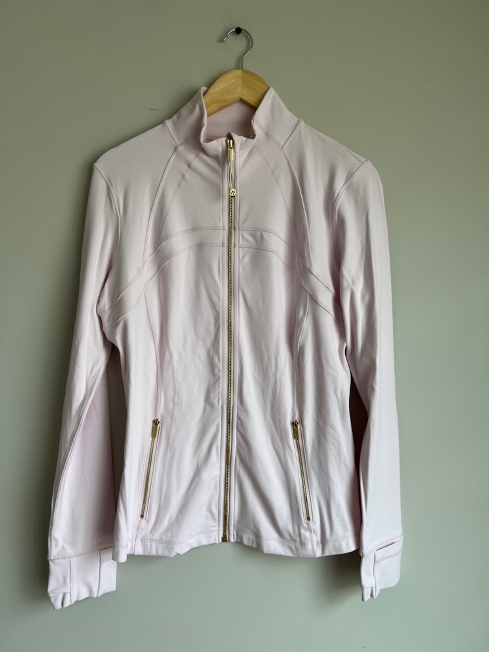 Lululemon Blissful Pink Define Jacket Nulu Size 12 NWOT Pink/Gold